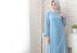 Inspirasi Gamis Brokat Biru untuk Acara Kondangan